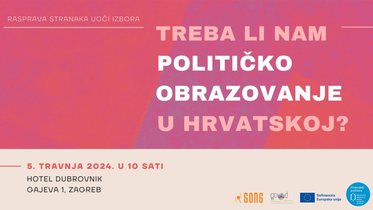 Rasprava stranaka uoči izbora: Treba li nam obrazovanje za demokraciju?