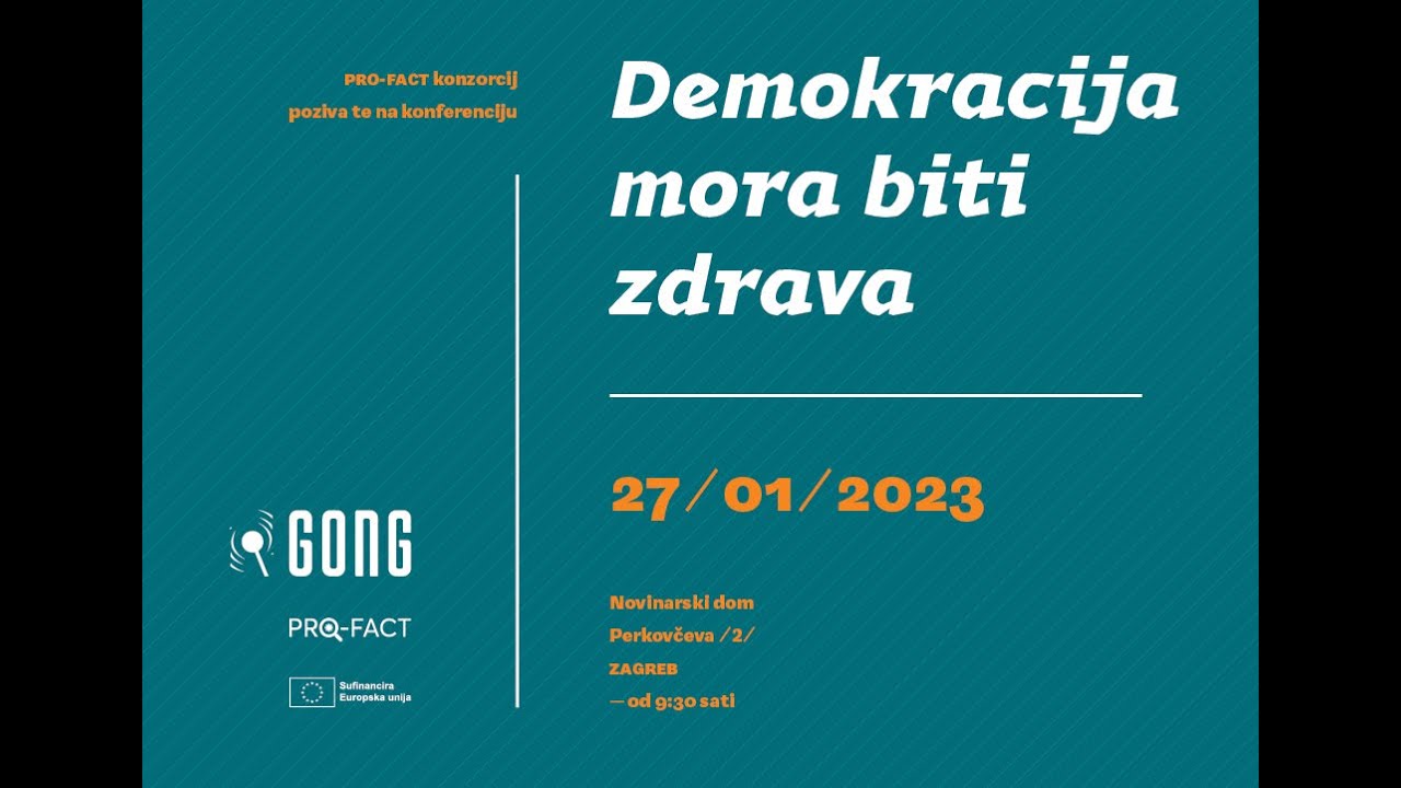 Konferencija "Demokracija mora biti zdrava"