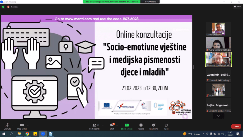 Održane konzultacije o socio-emotivnim vještinama i medijskoj pismenosti djece i mladih 2