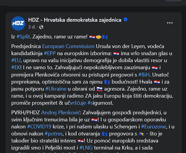 The Commission as a political advertisement: Von der Leyen and HDZ showed that the Commission's new rules do not make sense 4