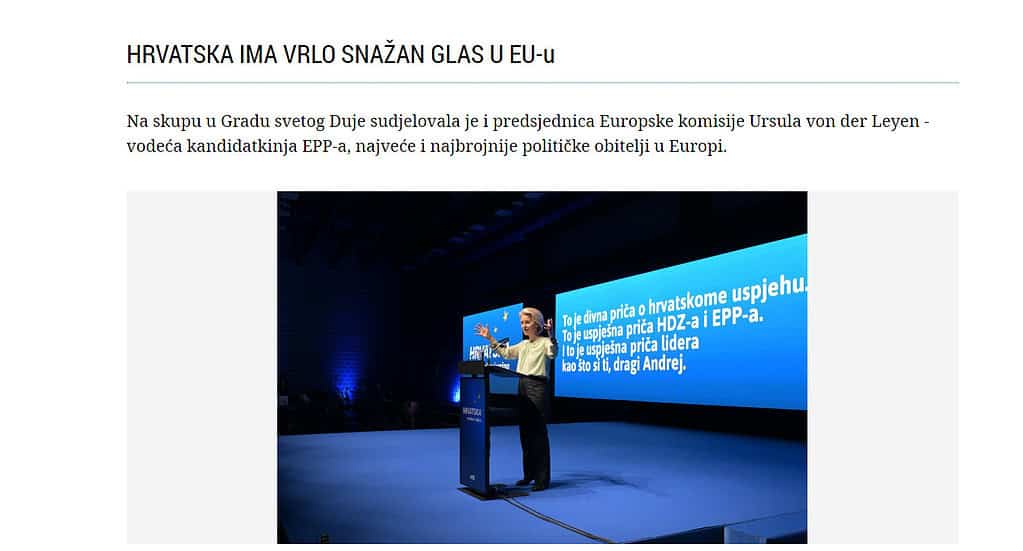 The Commission as a political advertisement: Von der Leyen and HDZ showed that the Commission's new rules do not make sense 2