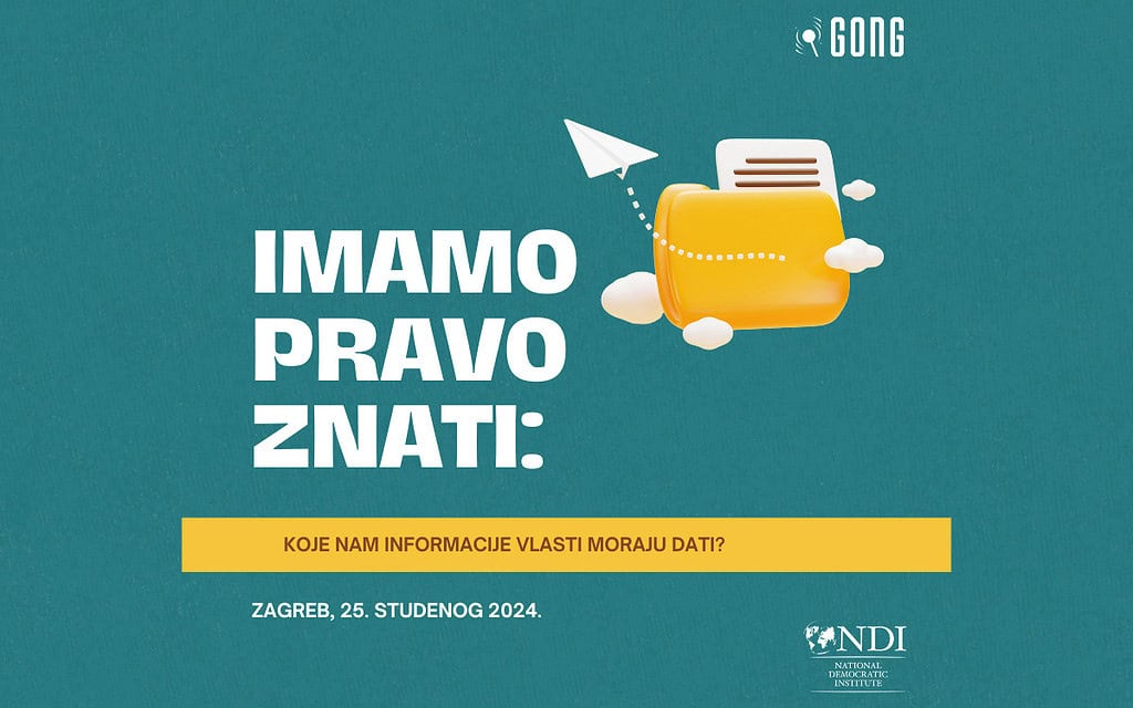 Gong poziva aktiviste na radionicu o pravu na pristup informacijama u Zagrebu 1