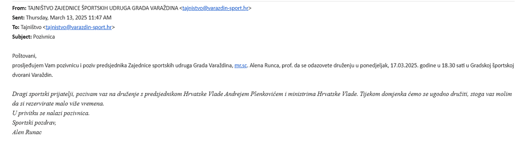 Prijateljska izborna utakmica: Varaždinski HDZ koristi gradski sportski savez u stranačkoj kampanji 2