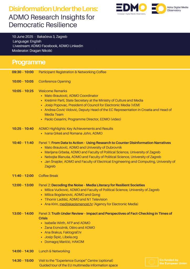 Dezinformacije pod povećalom: Uvidi iz ADMO-a za otpornost demokracije 2