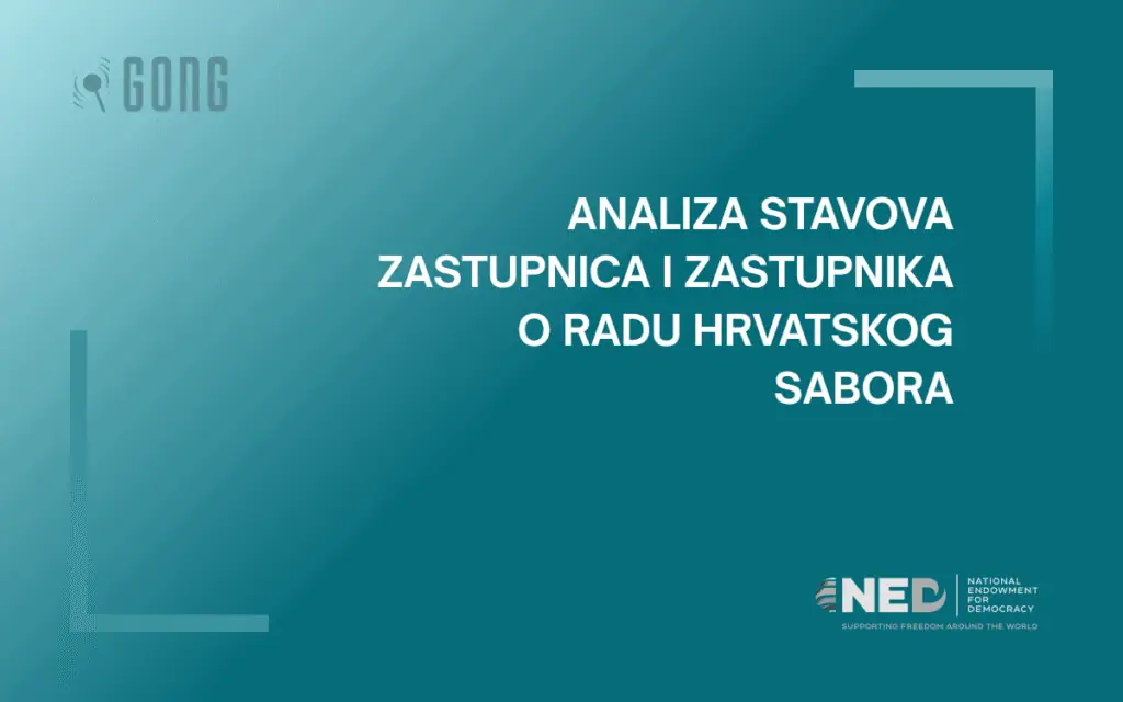 Istraživanje među zastupnicima: Najlošije područje rada Sabora je nadzor nad radom Vlade 1