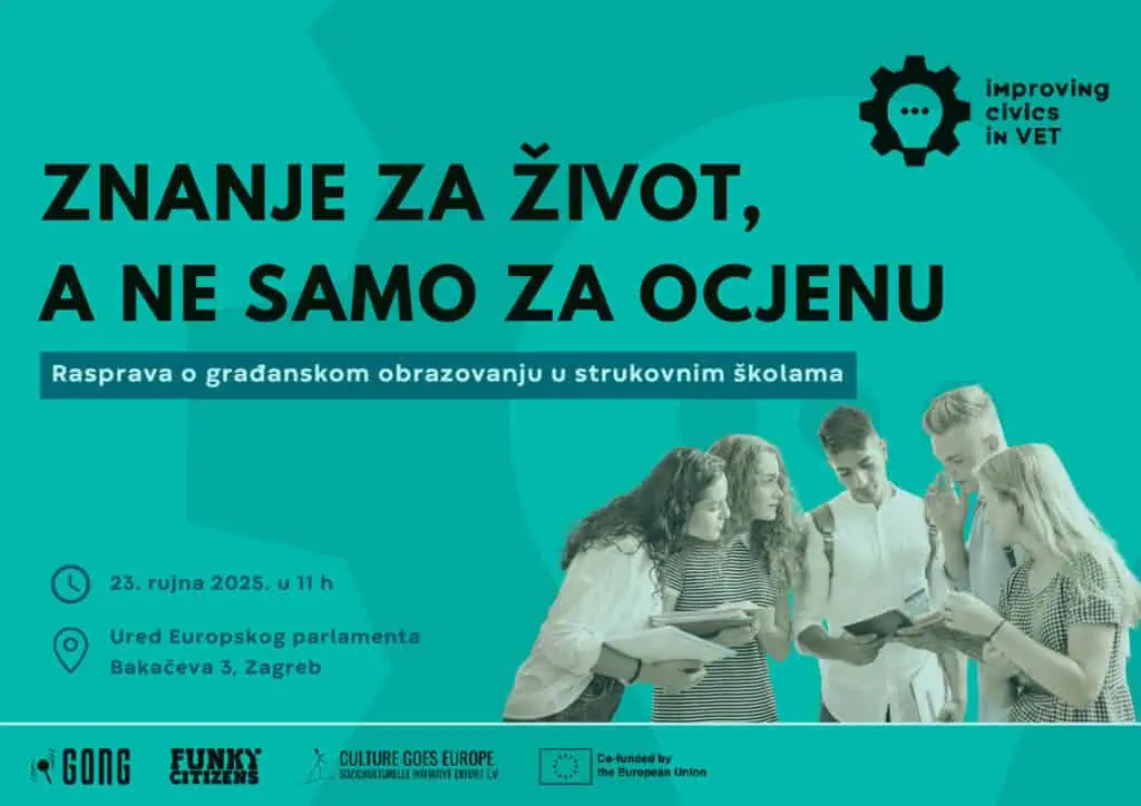 Gong poziva na raspravu o građanskom obrazovanju u strukovnim školama 1