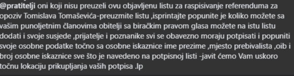 Referendum o opozivu Tomaševića: Organizatori tajni, potpisi se skupljaju po Facebooku, građane se poziva da ih printaju po kući 2