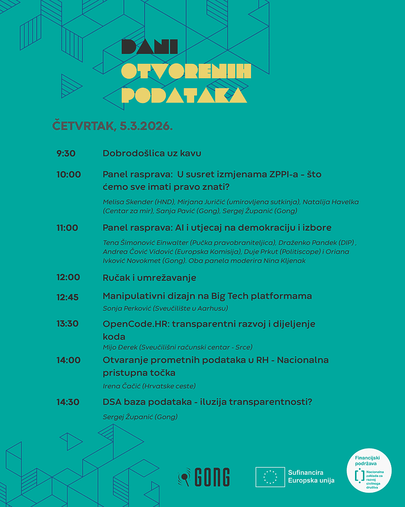 Dani otvorenih podataka 2026. 2