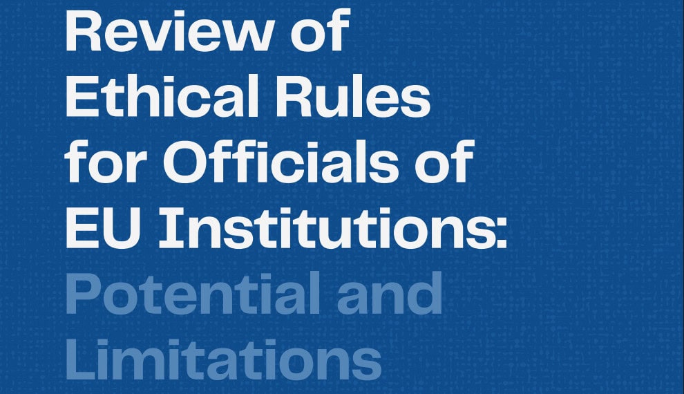 Gong: Ethical Rules for EU Officials Need to be Improved 1