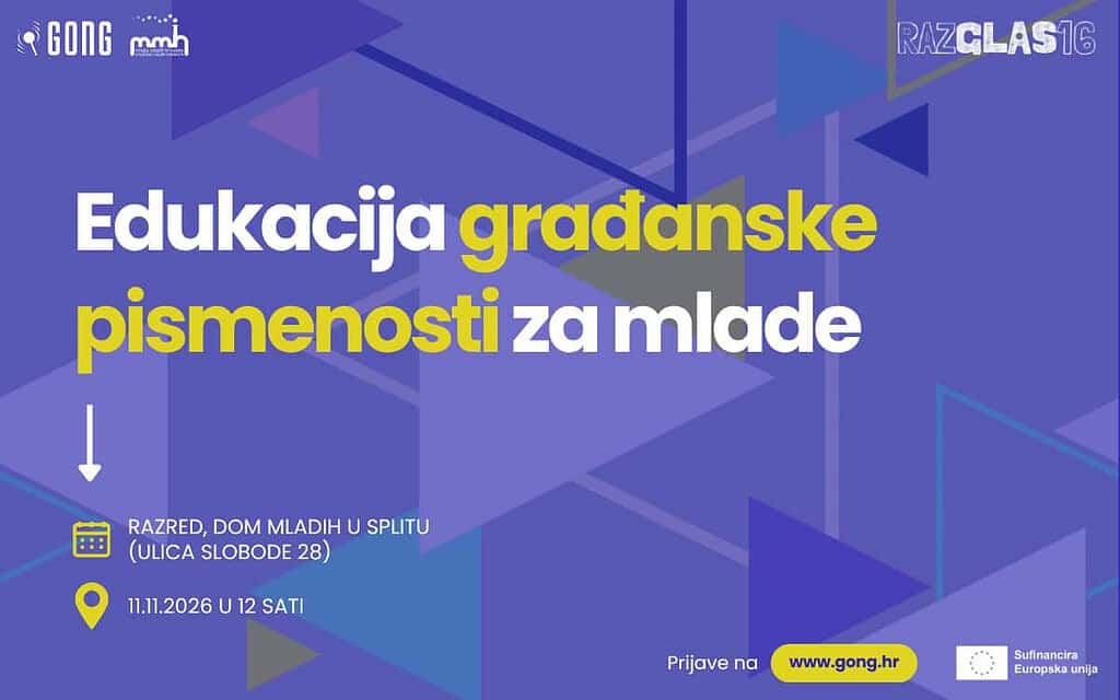 Tvoj glas je važan! Prijavi se na edukaciju građanske pismenosti za mlade u Splitu 1